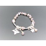 Crystal Bracelet - Clear bead with Butterfly